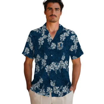 dallas mavericks hibiscus petals blue hawaiian shirts fashion forward