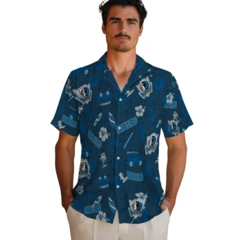 dallas mavericks beach vibe navy hawaiian shirts fashion forward