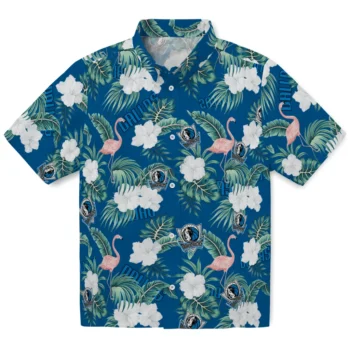 dallas mavericks flamingo palms blue hawaiian shirts best selling
