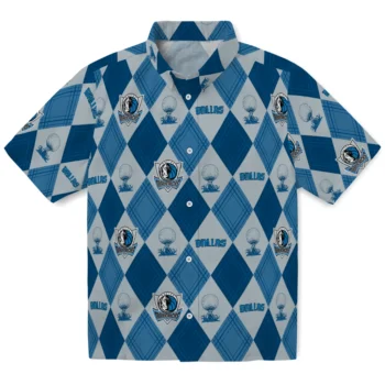 dallas mavericks balloon plaid blue hawaiian shirts best selling