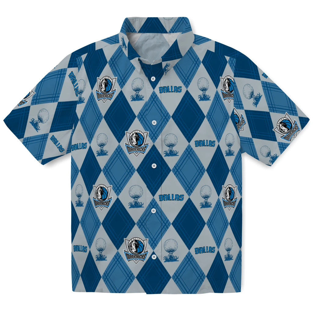 Dallas Mavericks Hawaiian Shirt - Golfing Plaid dallas mavericks balloon plaid blue hawaiian shirts best selling