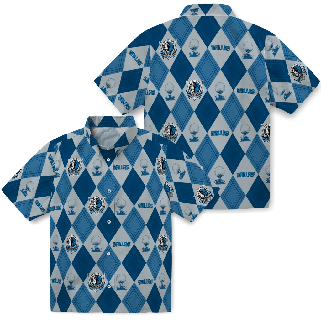 Dallas Mavericks Hawaiian Shirt - Golfing Plaid dallas mavericks balloon plaid blue hawaiian shirts high quality