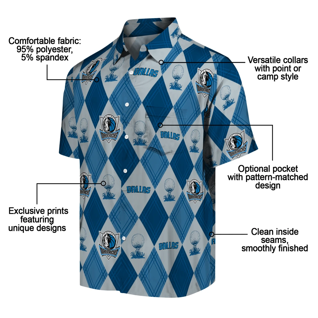 Dallas Mavericks Hawaiian Shirt - Golfing Plaid dallas mavericks balloon plaid blue hawaiian shirts new arrival