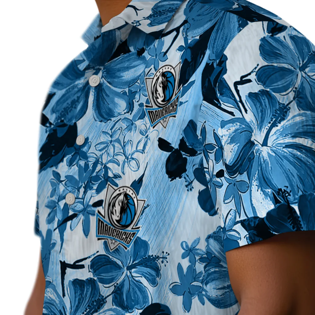 Dallas Mavericks Hawaiian Shirt - Hibiscus Arrangement dallas mavericks hibiscus arrangement blue hawaiian shirts trendy