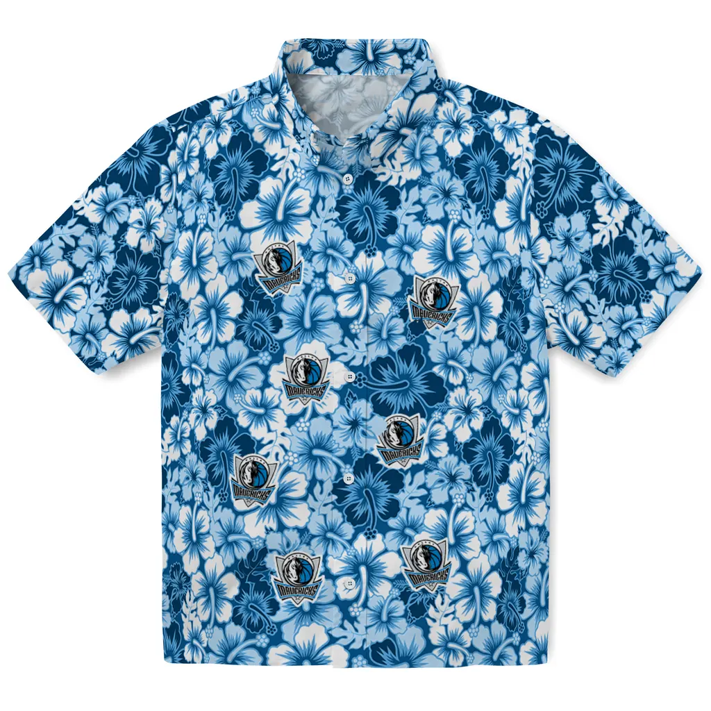 Dallas Mavericks Hawaiian Shirt - Hibiscus Blooms dallas mavericks hibiscus blooms blue hawaiian shirts best selling