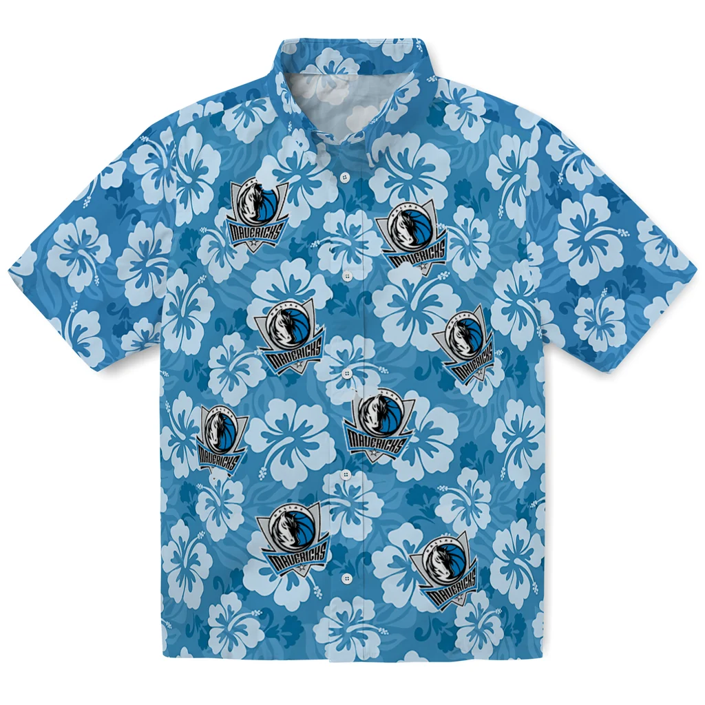 Dallas Mavericks Hawaiian Shirt - Hibiscus Cluster dallas mavericks hibiscus cluster blue hawaiian shirts best selling