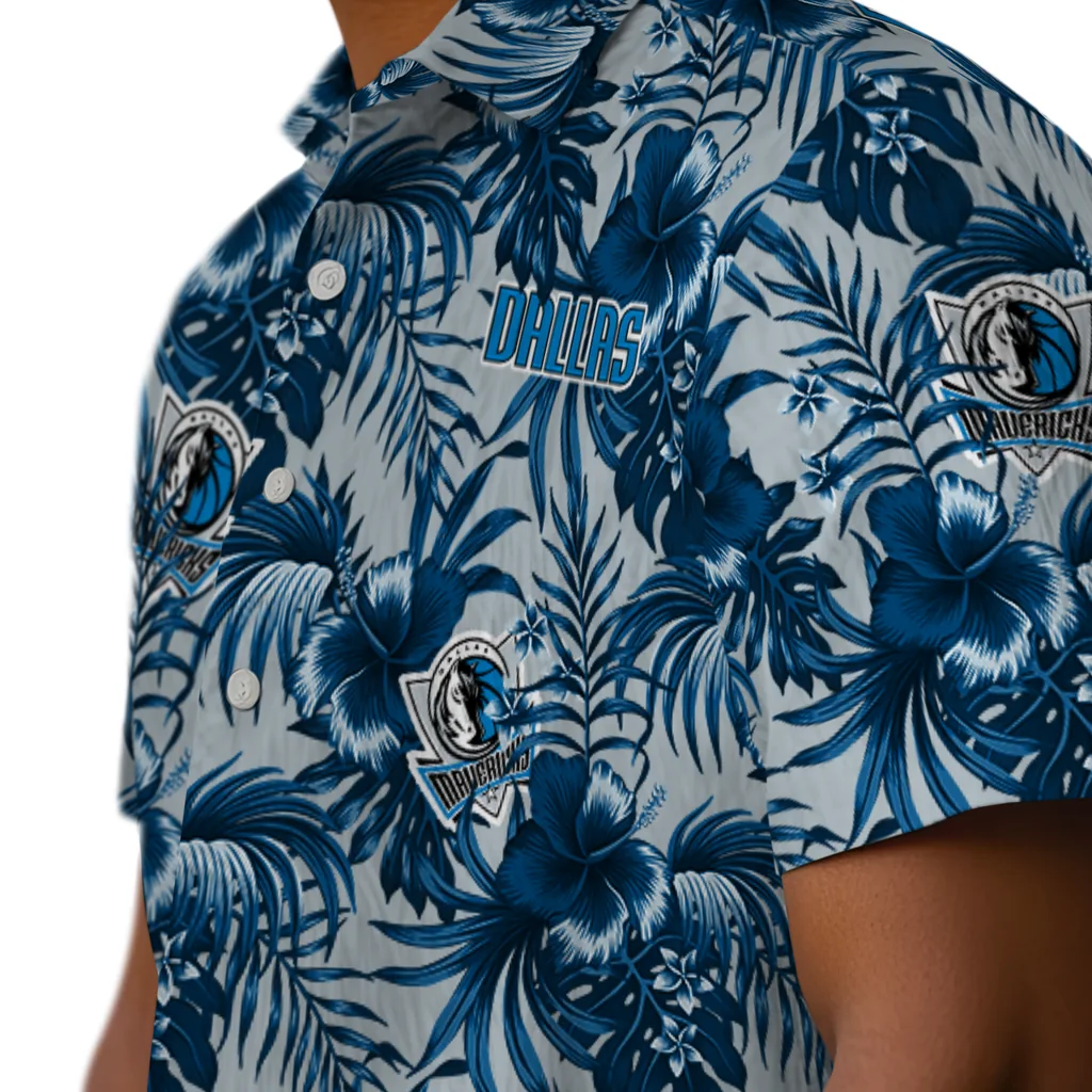 Dallas Mavericks Hawaiian Shirt - Hibiscus Exotic dallas mavericks hibiscus exotic blue hawaiian shirts trendy