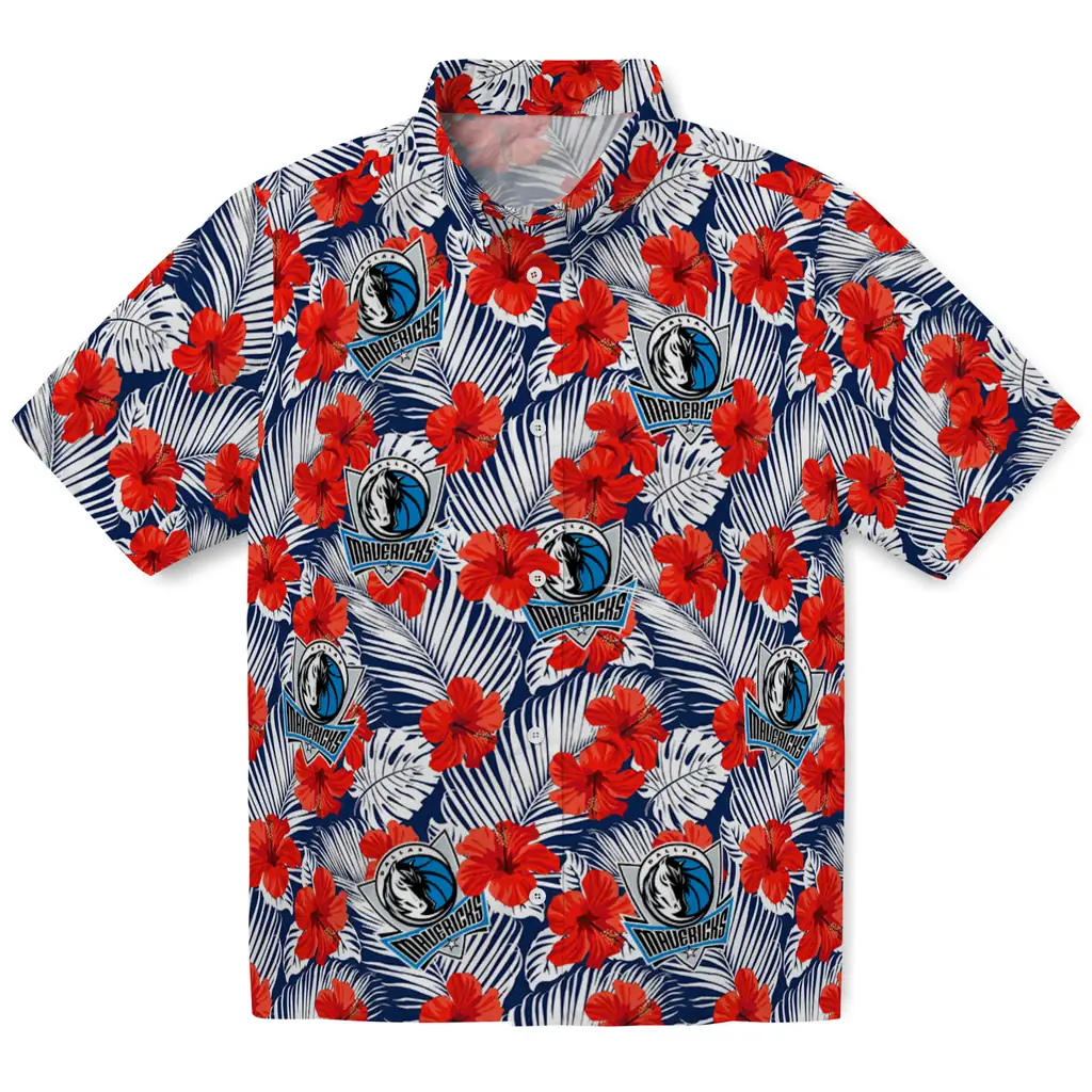 Dallas Mavericks Hawaiian Shirt - Hibiscus Fiesta dallas mavericks hibiscus fiesta red royal blue hawaiian shirts best selling