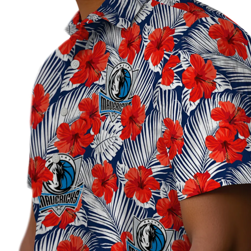 Dallas Mavericks Hawaiian Shirt - Hibiscus Fiesta dallas mavericks hibiscus fiesta red royal blue hawaiian shirts trendy