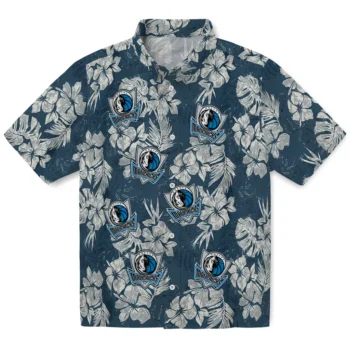 dallas mavericks hibiscus flowers navy blue hawaiian shirts best selling