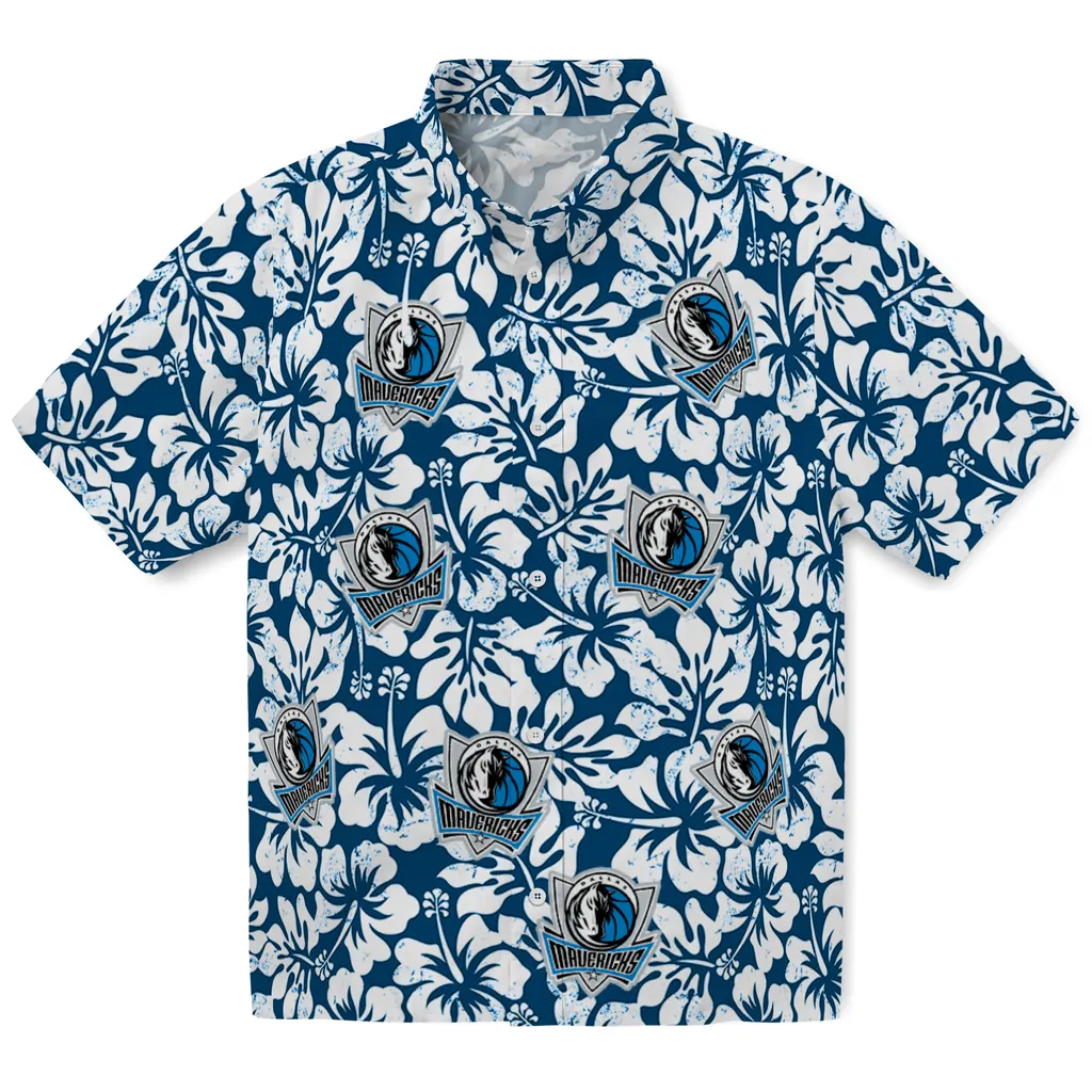 Dallas Mavericks Hawaiian Shirt - Hibiscus Motif dallas mavericks hibiscus motif blue white hawaiian shirts best selling