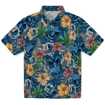 dallas mavericks tiki jungle blue hawaiian shirts best selling