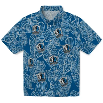 dallas mavericks leaf outline blue hawaiian shirts best selling