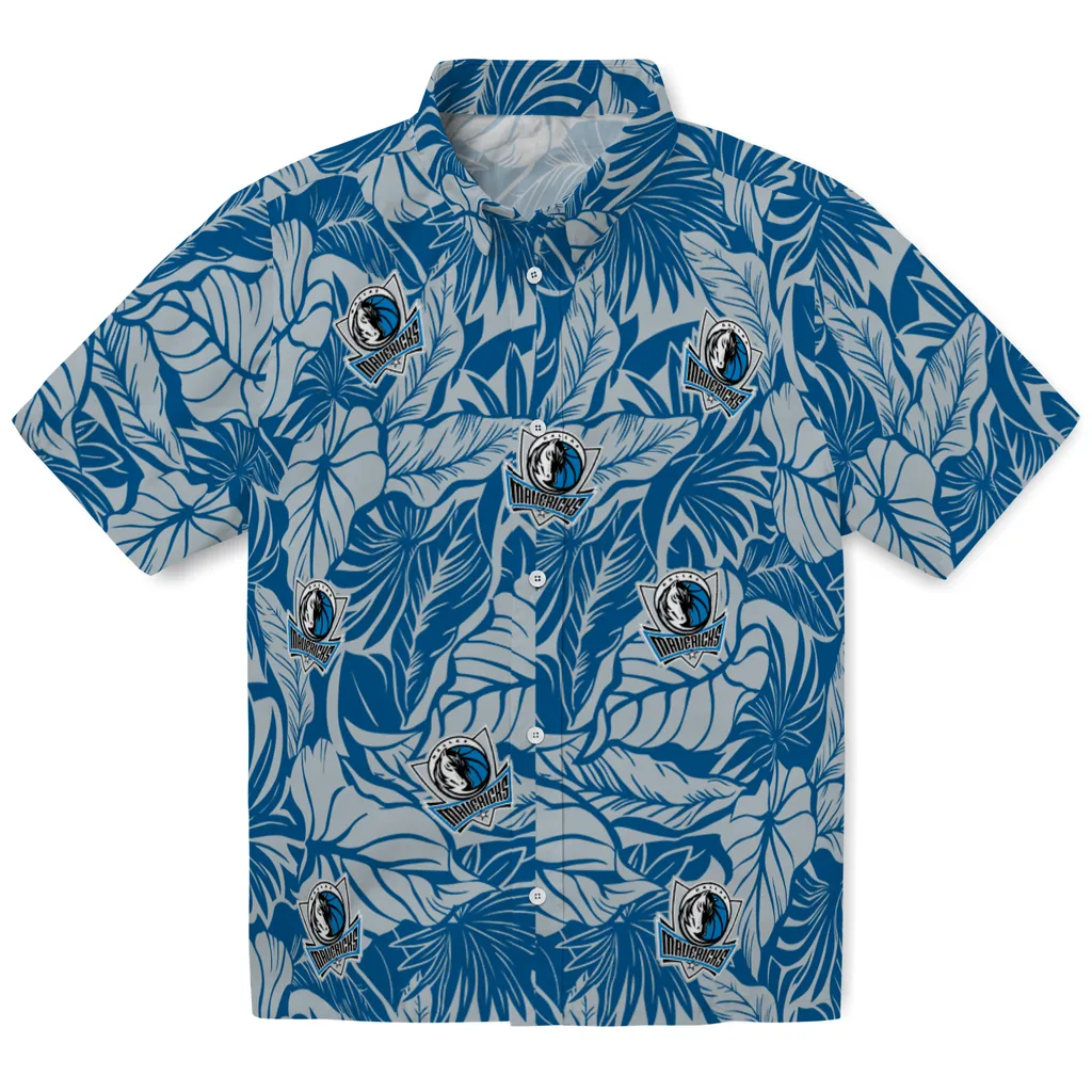 Dallas Mavericks Hawaiian Shirt - Monstera Layer dallas mavericks monstera layer blue hawaiian shirts best selling