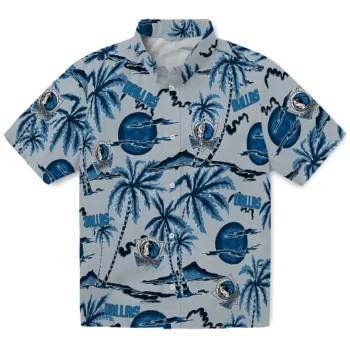 dallas mavericks palm sunset hawaiian shirts best selling