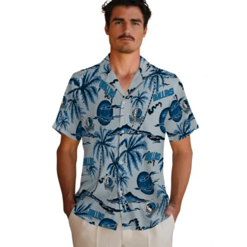 dallas mavericks palm sunset hawaiian shirts fashion forward