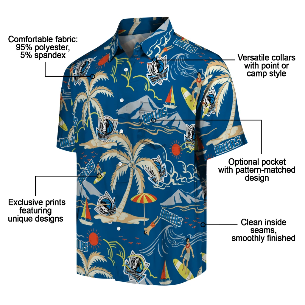 Dallas Mavericks Hawaiian Shirt - Palm Tree Island dallas mavericks palm tree island blue hawaiian shirts new arrival