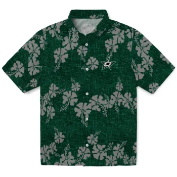 dallas stars hibiscus petals green hawaiian shirts best selling