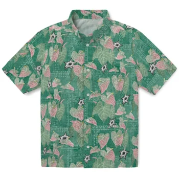 dallas stars anthurium overlay green hawaiian shirts best selling