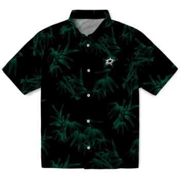 dallas stars bamboo branches green black hawaiian shirts best selling