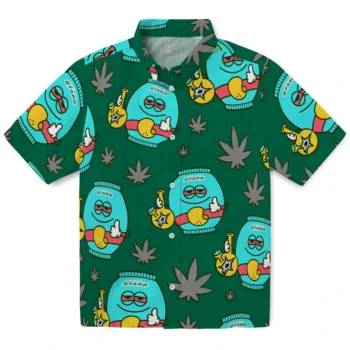 dallas stars bong smile green hawaiian shirts best selling