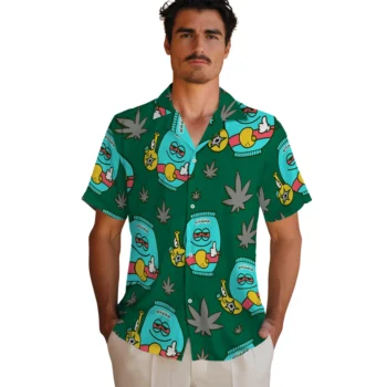 dallas stars bong smile green hawaiian shirts fashion forward