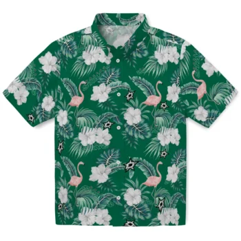 dallas stars flamingo palms green hawaiian shirts best selling