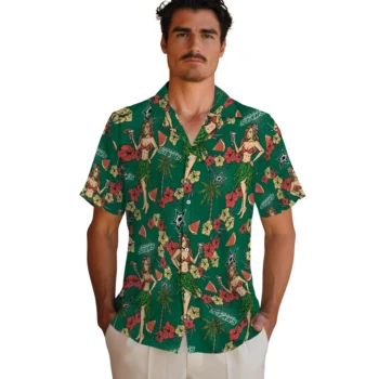 dallas stars hawaiian girls design green hawaiian shirts fashion forward