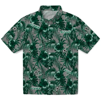 dallas stars hibiscus exotic green hawaiian shirts best selling