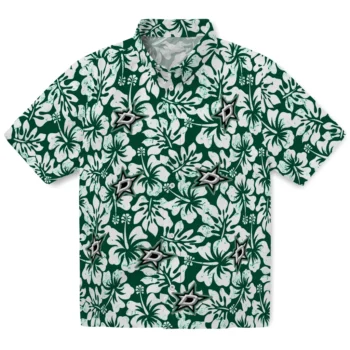 dallas stars hibiscus motif green white hawaiian shirts best selling