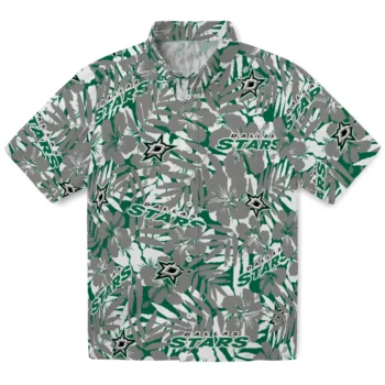 dallas stars hibiscus overlay hawaiian shirts best selling