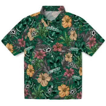 dallas stars tiki jungle green hawaiian shirts best selling