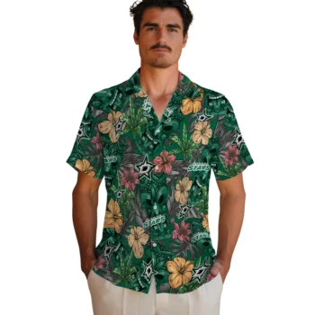dallas stars tiki jungle green hawaiian shirts fashion forward