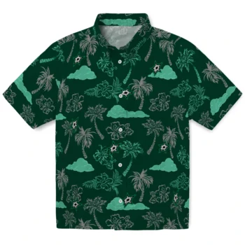 dallas stars palm and clouds green hawaiian shirts best selling
