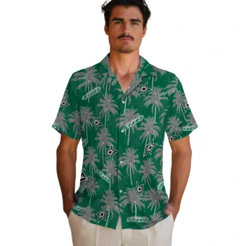 dallas stars palm grove green hawaiian shirts fashion forward