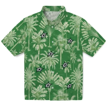 dallas stars palm shadows green hawaiian shirts best selling