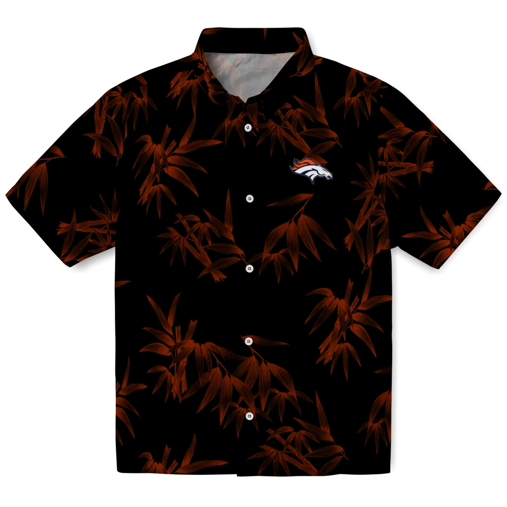 Denver Broncos Hawaiian Shirt - Bamboo Branches denver broncos bamboo branches orange black hawaiian shirts best selling