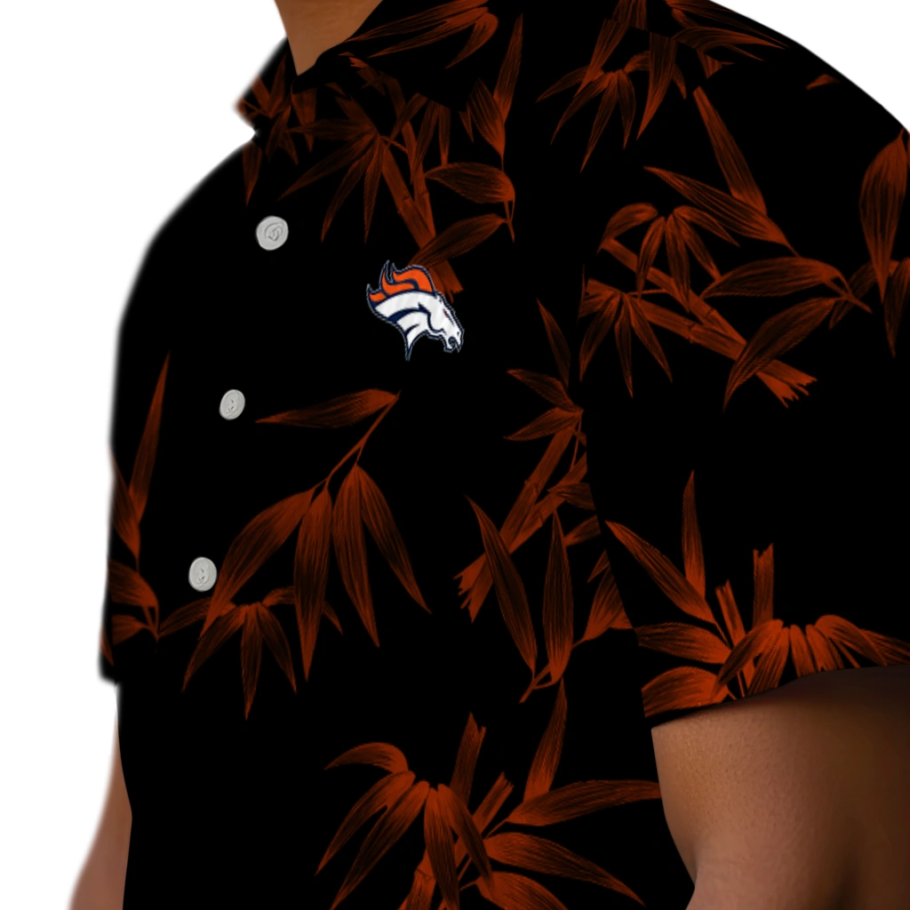 Denver Broncos Hawaiian Shirt - Bamboo Branches denver broncos bamboo branches orange black hawaiian shirts trendy