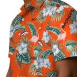 Denver Broncos Hawaiian Shirt – Flamingo and Hibiscus