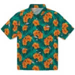 Denver Broncos Hawaiian Shirt – Hibiscus and Palm Leaves