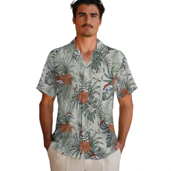 denver broncos hibiscus designs beige hawaiian shirts fashion forward