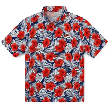 denver broncos hibiscus fiesta red royal blue hawaiian shirts best selling