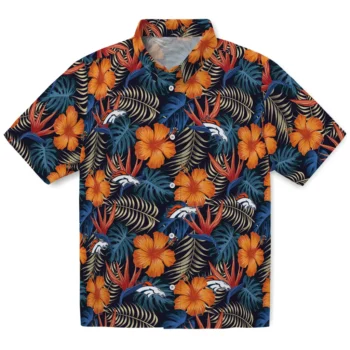 denver broncos hibiscus foliage hawaiian shirts best selling