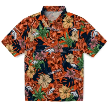 denver broncos tiki jungle orange hawaiian shirts best selling