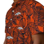 Denver Broncos Hawaiian Shirt – Leaf Outline