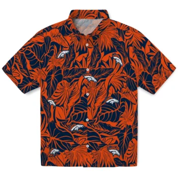 denver broncos monstera layer orange hawaiian shirts best selling