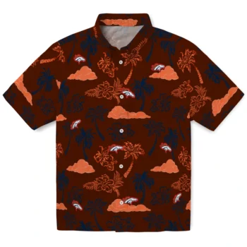 denver broncos palm and clouds orange hawaiian shirts best selling