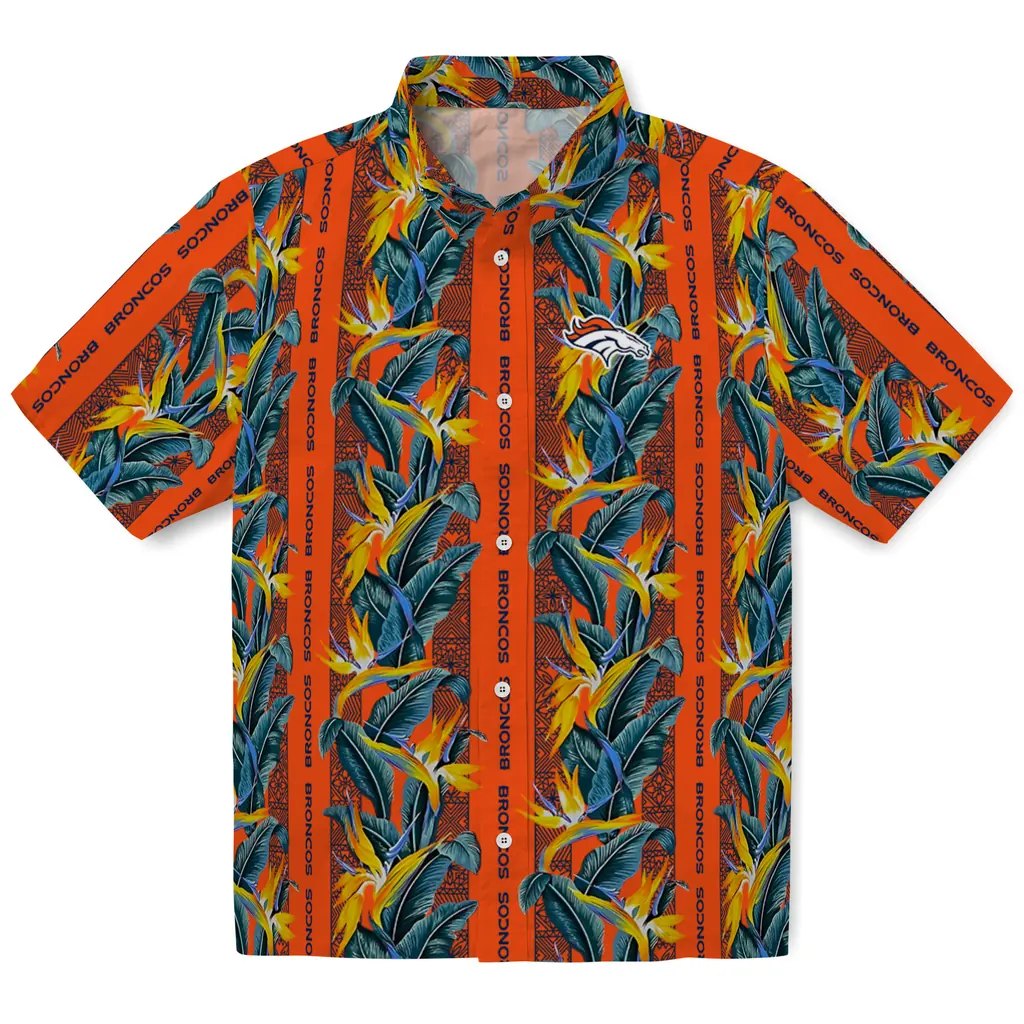 Denver Broncos Hawaiian Shirt - Paradise Vines denver broncos paradise vines orange hawaiian shirts best selling