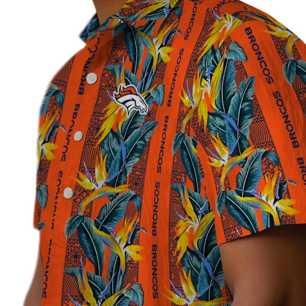 Denver Broncos Hawaiian Shirt - Paradise Vines denver broncos paradise vines orange hawaiian shirts trendy