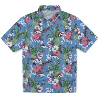 denver broncos pineapple bouquet best sky blue hawaiian shirts best selling